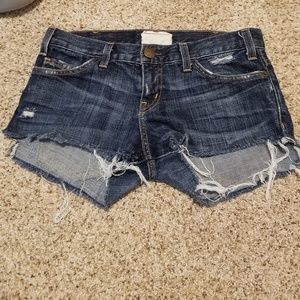 Dark denim shorts